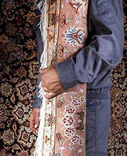 قالی لول در قالیشویی کردان 